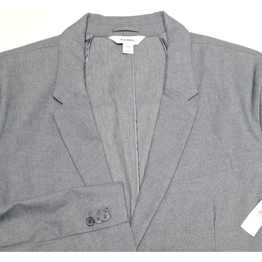 NEW Old Navy Men's 3XL Grey Blazer Sportscoat Suit Jacket Built-In Flex XXXL NWT